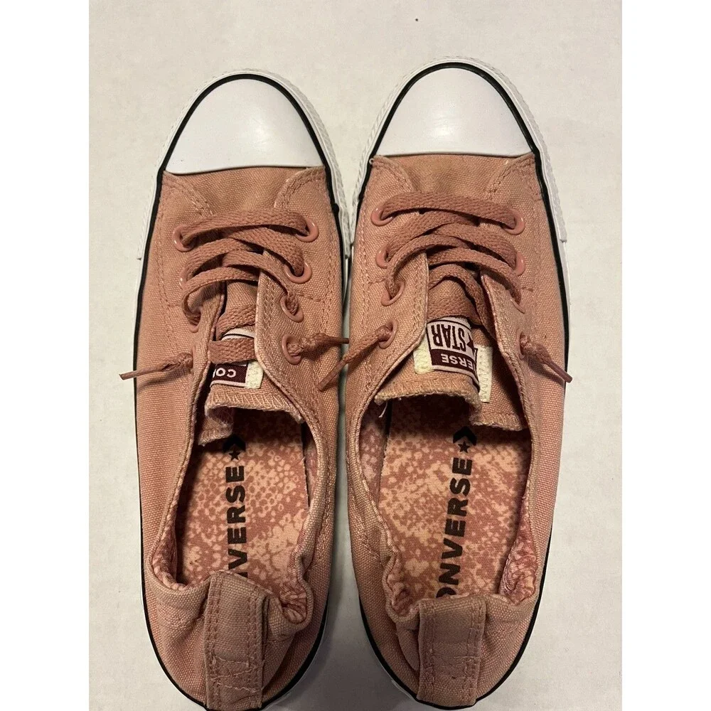 Converse Shoreline Sneakers Womens 8 Rust Pink Chuck Taylor All Star Slip On